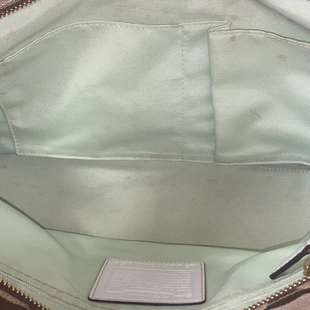 GUC Coach Hampton Madeline Signature Satchel L 14” x H 8” x D 5.5” - Picture 8 of 12